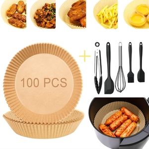 100 Air Fryer Disposable Paper Liner and 5 cooking tools